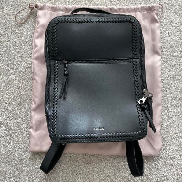 Calpak Kaya Laptop Backpack in Gunmetal Black display picture 2